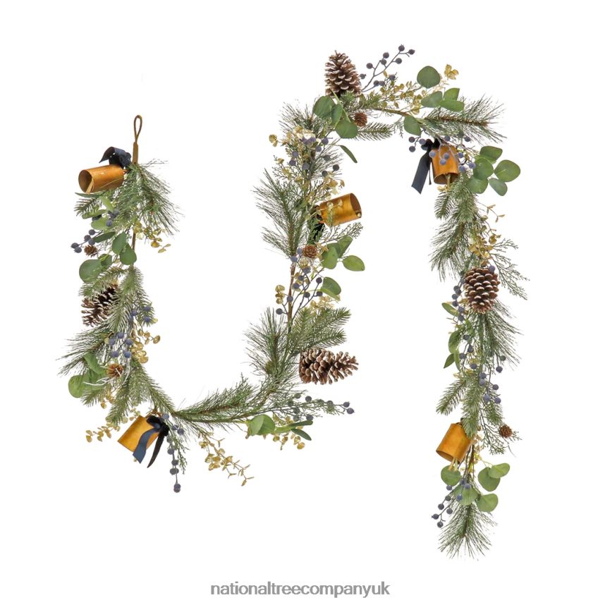 Greenery | National Tree Company 9 ft HGTV Home Collection Swiss Chic Garland F2L4F417